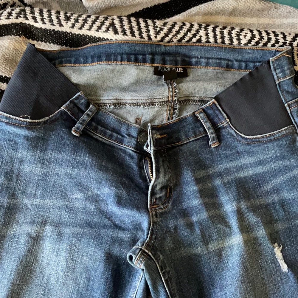 Indigo blue maternity pants